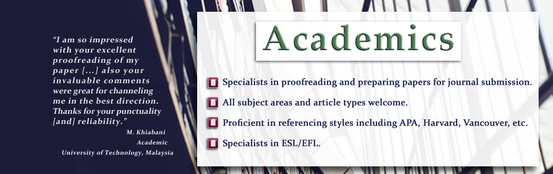 Academic editing service