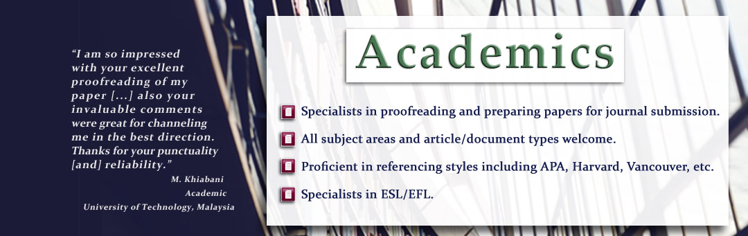 Academic editing service