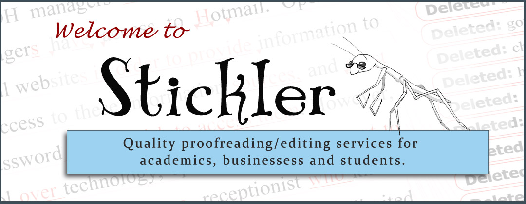 Stickler academic editing service